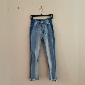 Multicolored blue jeans size 0 juniors